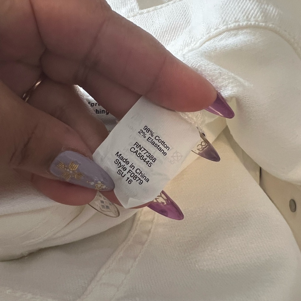 Madewell Stretch Denim A-Line Mini Skirt in Tile White: Button-Front Edition - Picture 5 of 6